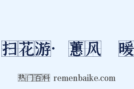 扫花游·蕙风飏暖是什么意思的图片